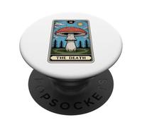 La carta dei tarocchi della morte Fly Agaric Amanita Muscaria fungo PopSockets PopGrip Adesivo