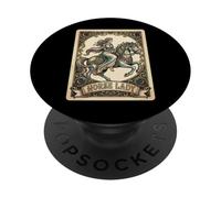La carta dei tarocchi della signora del cavallo PopSockets PopGrip Adesivo