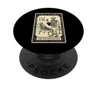 La carta dei tarocchi dello psicologo Psicologia spettrale di Halloween PopSockets PopGrip Adesivo