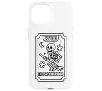 La carta dei tarocchi dello scheletro di Broomrider Custodia per iPhone 15