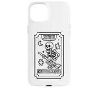 La carta dei tarocchi dello scheletro di Broomrider Custodia per iPhone 15 Plus