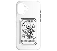 La carta dei tarocchi dello scheletro di Broomrider Custodia per iPhone 16