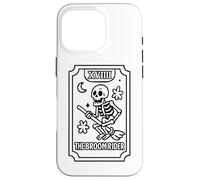 La carta dei tarocchi dello scheletro di Broomrider Custodia per iPhone 16 Pro