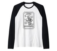 La Carta dei tarocchi dello Scheletro di Broomrider Maglia con Maniche Raglan