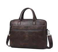 La cartella degli uomini Bag per l'alta qualità ufficio in pelle fatti a 13.3 borsa a tracolla portatile uomo d'affari Bag" per la scuola/Viaggi/donne/uomini,3105-3 Brown