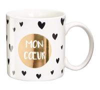LA CARTERIE Draeger - Tazza Originale - Tazza da tè da offrire in Regalo ai propri Cari - Tazza da caffè in fine Porcellana - 350 ml 8 cm di Diametro x 8,5 cm di Altezza Il Mio Cuore