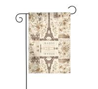 La cartolina vintage YYHWHJDE Paris Immagine dimensioni precise di questa bandiera da giardino è 30,5 x 45,7 cm, che è un rapporto dorato accuratamente progettato. Si adatta perfettamente alla