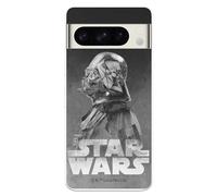 LA CASA DE LAS CARCASAS Custodia compatibile con Google Pixel 8 Pro ufficiale di Star Wars Darth Vader sfondo nero per proteggere il tuo cellulare. Custodia in silicone trasparente flessibile