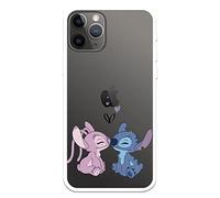 LA CASA DE LAS CARCASAS Custodia per iPhone 11 PRO, Licenza Ufficiale Lilo & Stitch Angel & Stitch Kiss per Proteggere Il Tuo Telefono