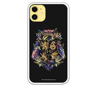LA CASA DE LAS CARCASAS Custodia per iPhone 11 ufficiale Harry Potter Hogwarts Floral per proteggere il tuo cellulare. Cover per Apple in silicone flessibile con licenza ufficiale di Harry Potter.