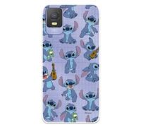 LA CASA DE LAS CARCASAS Custodia per TCL 403 ufficiale di Lilo & Stitch Patron trasparente per proteggere il tuo cellulare. Custodia TCL in silicone flessibile con licenza ufficiale Disney