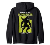 La casa degli Skinwalker Utah State American Cryptid Funny Felpa con Cappuccio