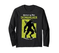 La casa degli Skinwalker Utah State American Cryptid Funny Maglia a Manica