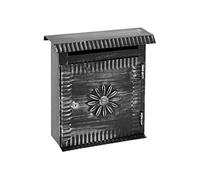 Cassetta postale margherita acciaio vern nero/argento mm 220x80 h.mm 280