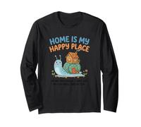 La casa di Cute Little Snail Home è Il Mio Posto Felice Maglia a Manica