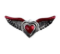 La Casa di Frida Cuore con Le Ali, Artigianato Messicano, da Appendere, 10 x 19 cm