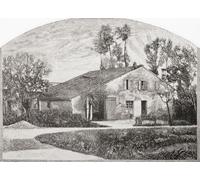 La casa d'infanzia di Giuseppe Verdi a Le Roncole Parma, Italia. Da Ilustracion Artistica pubblicato 1887. Stampa poster di Ken Welsh (17 x 12)