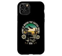 La casa è dove cresce il cactus USA Hotrod Retro Style Design Custodia per iPhone 11 Pro