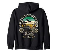 La casa è Dove cresce Il Cactus USA Hotrod Retro Style Design Felpa con Cappuccio