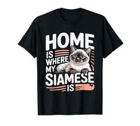 La casa è Dove Il Mio Siamese è Un Simpatico Amante dei Gatti Maglietta