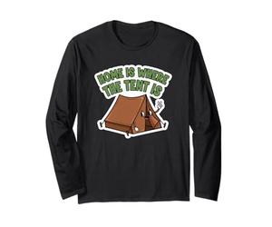 La casa è Dove Si Trova la Tenda - Funny Camping Maglia a Manica