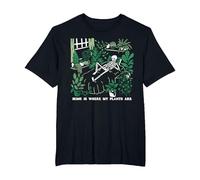 La casa è Dove Sono Le Mie Piante Scheletro del Giardiniere Maglietta, Uomo Taglie Grandi, Nero, 4X Tall