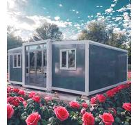 La casa espandibile del contenitore di 20ft 40ft ha prefabbricato la piccola villa mobile 2 camere da letto per gli uffici degli hotel ville all'aperto verande giardino