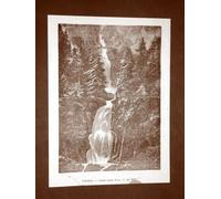 La cascata di Berna o Bern nel 1866 Svizzera