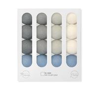 La Case de Cousin Paul Ghirlanda luminosa per camera da letto dei bambini, palline intrecciate LED, interruttore ON/OFF, USB, fatto a mano, artigianale, 16 palline (Ecume)