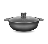 La casseruola duo KITCHENPRO - VENTEO - 2 scomparti - 28 cm di diametro - coperchio in vetro - tutti i fuochi