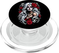 La Catrina Misteriosa Bellezza della Rosa Dia de los Muertos PopSockets PopGrip per MagSafe
