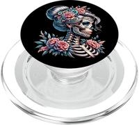 La Catrina Misteriosa Bellezza della Rosa Dia de los Muertos PopSockets PopGrip per MagSafe
