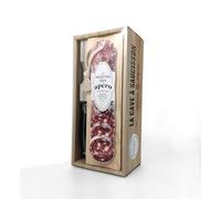 La cave à saucisson - Apéro & tapas: Coffret avec 1 planche de découpe intégrée, 1 couteau à saucisson de type Laguiole et 1 livre de recettes apéro et tapas: 13682