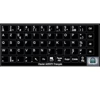 La Caverne d'Eabani ® 59 adesivi per tastiera AZERTY layout francese piccole dimensioni 11 mm x 10 mm