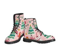 La caviglia Chelsea femminile con fiori di farfalla canina e scarpe da combattimento gotico stile stile stile stile stile stile stile lacrima di pelle riccio per donna Halloween festa di natale