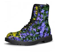 La caviglia Chelsea femminile con fiori di farfalla canina e scarpe da combattimento gotico stile stile stile stile stile stile stile lacrima di pelle riccio per donna Halloween festa di natale