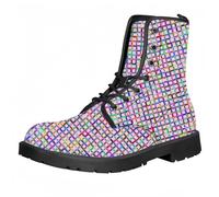 La caviglia Chelsea femminile con fiori di farfalla canina e scarpe da combattimento gotico stile stile stile stile stile stile stile lacrima di pelle riccio per donna Halloween festa di natale