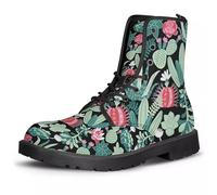 La caviglia Chelsea femminile con fiori di farfalla canina e scarpe da combattimento gotico stile stile stile stile stile stile stile lacrima di pelle riccio per donna Halloween festa di natale