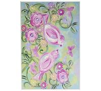 La Chambre Enfants par Stupell Rose Pastel Oiseaux dans un jardin avec plaque murale rectangulaire