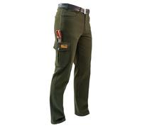 La Chasse Pantaloni da caccia Monza - Pantaloni da lavoro robusti per uomo - Pantaloni cargo con elasticizzati, resistenti allo sporco e all'acqua, verde oliva, 66