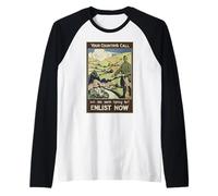 La Chiamata del Tuo Paese - Poster dell'Esercito Britannico 1915 Maglia con Maniche Raglan