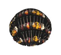 La chitarra elettrica ha stampato i cappelli riutilizzabili della doccia, copricapo di doppio strato per la stazione termale ed il salone, grande involucro dei capelli