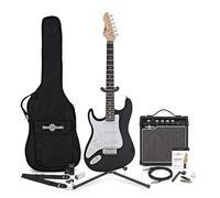 LA Chitarra Elettrica per Mancini Nera, Amplificatore per Chitarra da 15W e Pacchetto Accessori Completo