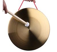 La Cina colpisce lo strumento di bronzo, Gong gong in ottone Piccolo Grande gong Gong in ottone a mano con rotondo(36cm)
