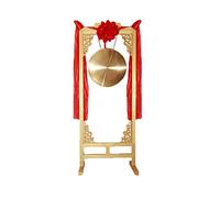 La Cina colpisce lo strumento di bronzo, Gong gong in ottone Piccolo Grande gong Puramente fatto a mano Gong gong for feste(32cm)