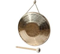 La Cina colpisce lo strumento di bronzo, Gong in rame fatti a mano, gong cinesi, strumenti musicali a percussione tradizionali(36cm)