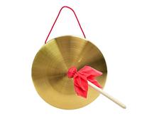 La Cina colpisce lo strumento di bronzo, Gong mini gong grande gong con supporto mini gong scrivania ottone(15cm)