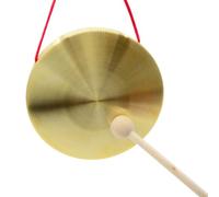 La Cina colpisce lo strumento di bronzo, Strumento gong rotondo, strumento a percussione tradizionale cinese in ottone(15cm)
