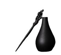 La Cina ha urtato Forcina in legno di sandalo nero Accessorio for capelli in stile high-end intagliato a mano in stile cinese