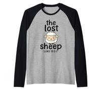 La Citazione della Bibbia di Pecora perduta - Luca 15 3 7 Maglia con Maniche Raglan